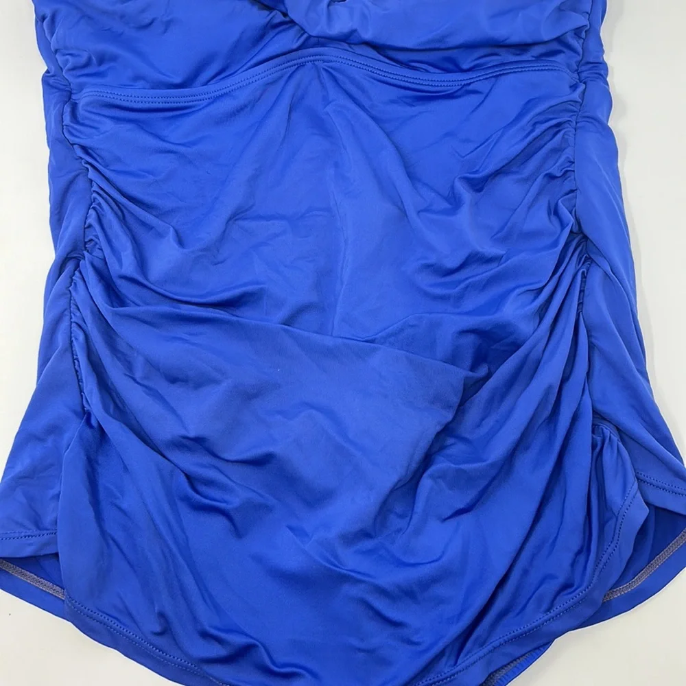 Merona Strapless Blue Swimsuit Dress Bathing Suit Size Medium